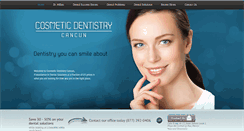 Desktop Screenshot of cosmeticdentistrycancun.com