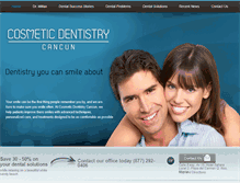 Tablet Screenshot of cosmeticdentistrycancun.com